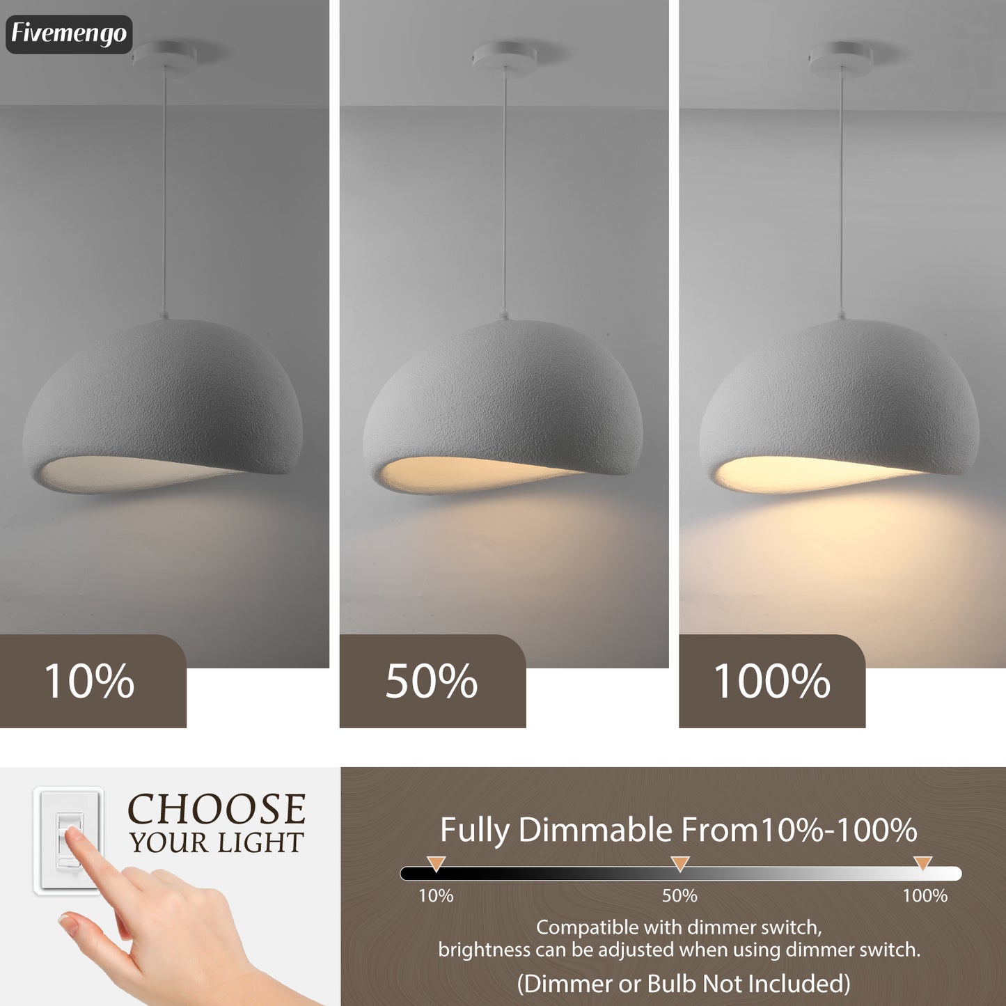 ‎Fivemengo 19.7in Wabi Sabi Pendant Lights Kitchen Island Lighting Fixture Ceiling Mount White Modern Japanese Lamp Japandi Chandelier for Dining Living Room Hallway Bedroom Restaurant Hanging Lamp