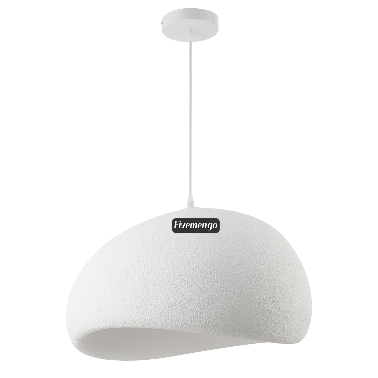 ‎Fivemengo 19.7in Wabi Sabi Pendant Lights Kitchen Island Lighting Fixture Ceiling Mount White Modern Japanese Lamp Japandi Chandelier for Dining Living Room Hallway Bedroom Restaurant Hanging Lamp