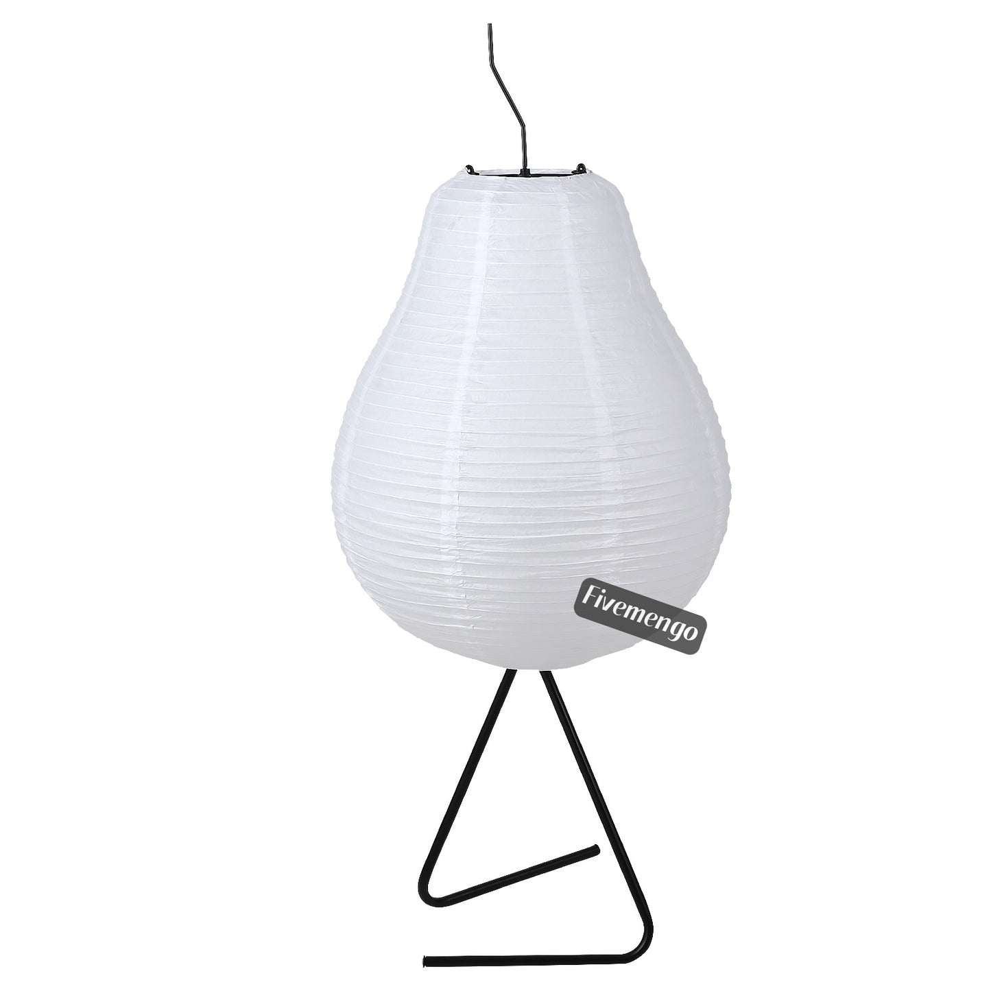 Fivemengo Japanese Paper Floor Lamp, Cozy Rice Paper Lantern Lights Japandi Wabi Sabi Lantern Floor Lamp for Bedside Nightstand Bedroom Office Living Room, E26 LED Bulb Warn Light