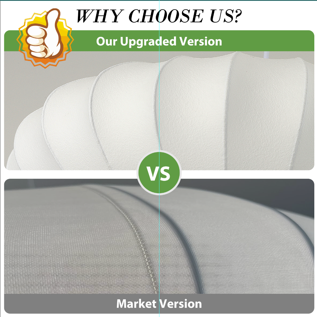 Fivemengo 20 Inch Lantern Pendant Light, Imitation Silk Lampshade, White Bubble Pendant Light, Large Hanging Lamp Simple Chandelier for Living Dinning Room Kitchen Island Bedroom Restaurant Cafe